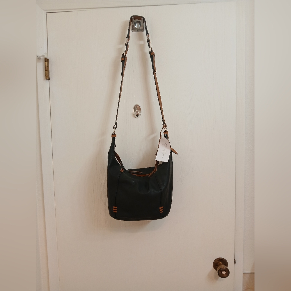 Jessica Simpson Sophia Hobo Bag.  Black/Safari/Camel